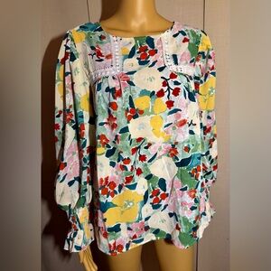 Picaurshe floral, blouse! Lightweight and elegant! Sz. M